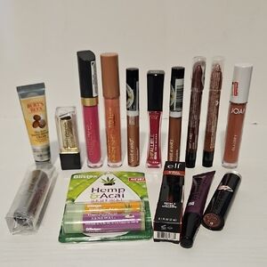 14 Piece Lip Bundle Plus One Little Burts Bees Hand Cream